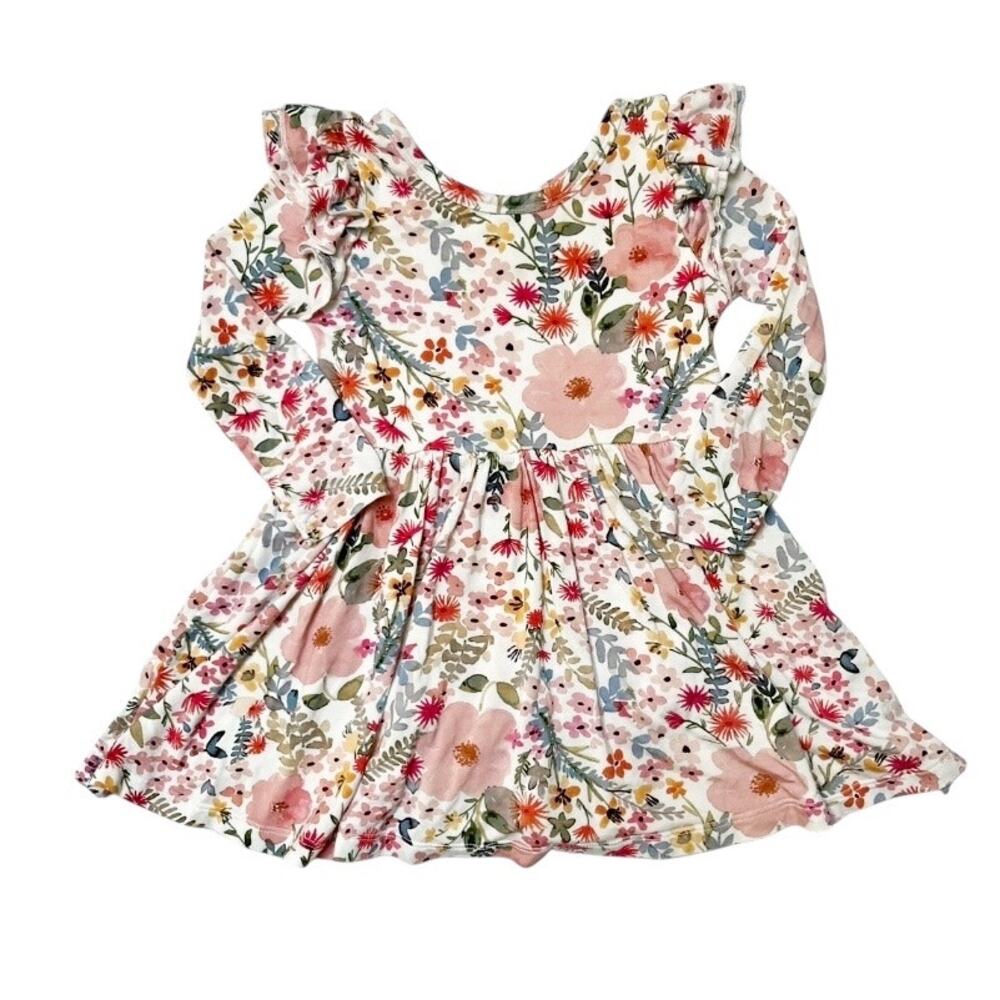 Little Sleepies Flutter Sleeve Twirl Dress with Bodysuit Size 18-24m